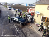 Schwerer Verkehrsunfall in Spratzern - Rettung von 3 Personen
